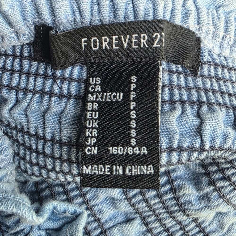Forever 21 Blue Stretch Knit Mini Dress, Size Small - Picture 7 of 9